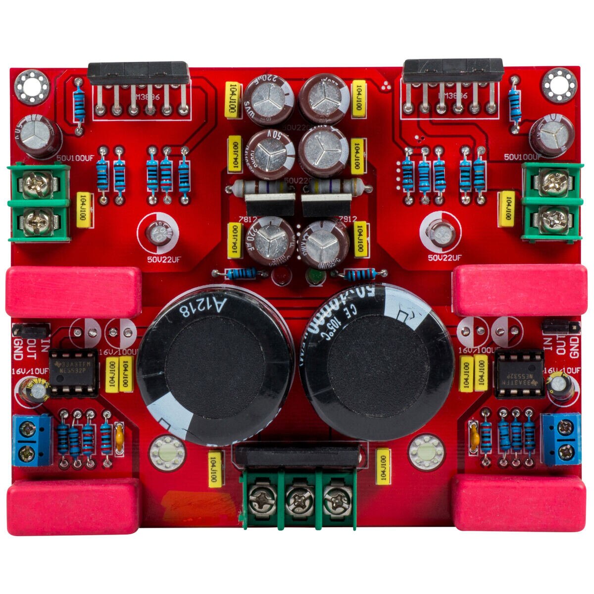 Yuan-Jing 2 x 68W LM3886 + NE5532 Audio Amplifier Board